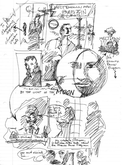 sketch for a comic book